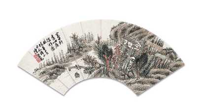陈崇光 山水 扇面